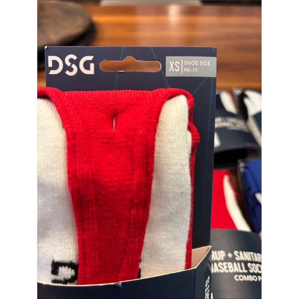 Dick’s Lot of 7 Adult and Kid Stirrup and Sanitary Baseball Socks Combo Packs